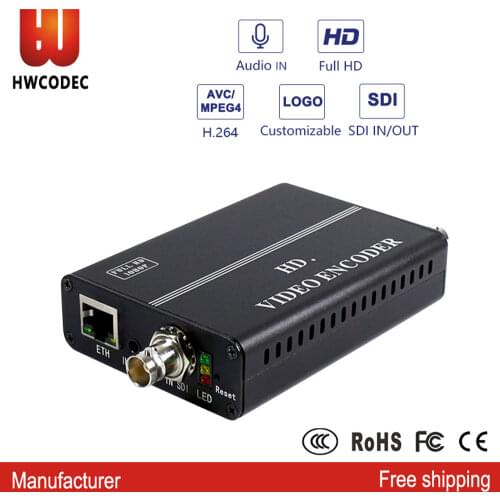 HWCODEC H8114P Free Shipping Video Encoder H.264 Encoder SDI to IP Digital IPTV Encoder RTMP RTMPS Encoder for Live Streaming