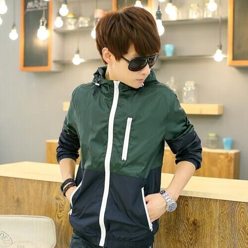 Hot Sell Autumn Men Women Fashion Jacket Hooded Windbreaker Couple Korean Version Jacket Service Customization Men Casual Coat