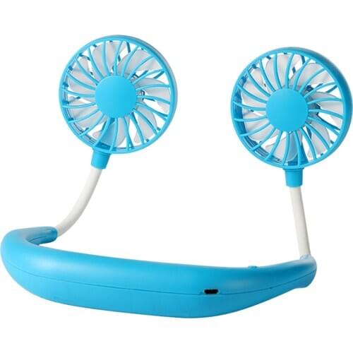 Fan Mini Hanging Neck Fan Rechargeable Wearable USB Personal Fan with 3 Level Air Flow for Home Office Travel Indoor Outdoor