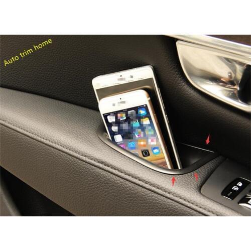 Multifunction Storage Box Phone Tray Accessory Frame Cover Trim 4 Piece For VOLVO S90 2017 2018 Plastic Auto Accessories