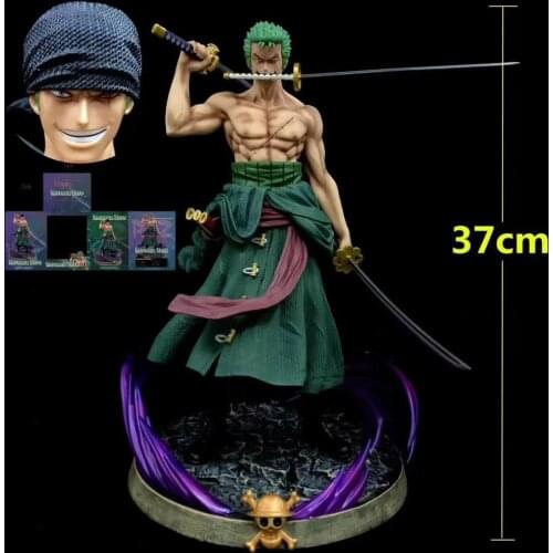 New Anime One Piece Three Swords Dream Zoro Double-headed eagle sanji PVC Action Figure Collectible Model Toys Doll gift