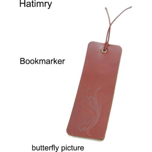 Genuine Leather bookmarks butterfly pic marque page marcador de livro for books 3color stationery items bookmarks marcapaginas