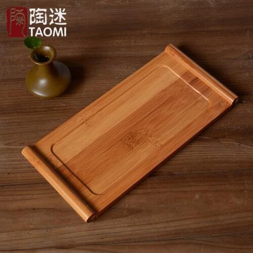 [GRANDNESS] Natural Bamboo Tea Tray Bamboo Puer Tea Board Table Bamboo Gongfu Tea Tray 27.5x13x1.7cm