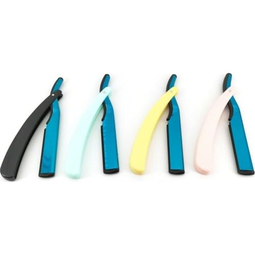 Manual Shaving Razor 4 Colors Mens Razor High Quality Professional Barber Hair Cut Razor Change 77 Blade Type Shaving Knife