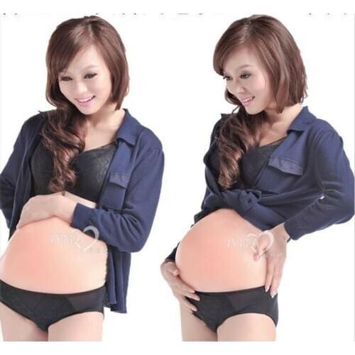 NEW Silicone Fake Pregnancy Belly Artificial Baby Tummy Pregnant Bump Prop 3 Size Silicone Belly Available For Different Month