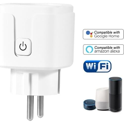 Smart Plug WiFi Socket EU 15A Power Monitor Timing Function Works with Apple Google Assistant Amazon Alexa Voice Control