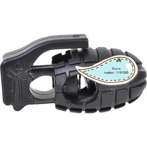 5PCS/LOT MINI Grenade Shape Spring Rope Clip Tactical Clothing Backpack Shoelace Stopper Tightening Non-slip Task Buckle