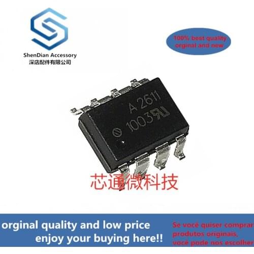 2-10pcs 100% orginal new best qualtiy HCPL-2611 A2611 DIP8 High CMR, High Speed TTL Compatible Optocouplers real photo