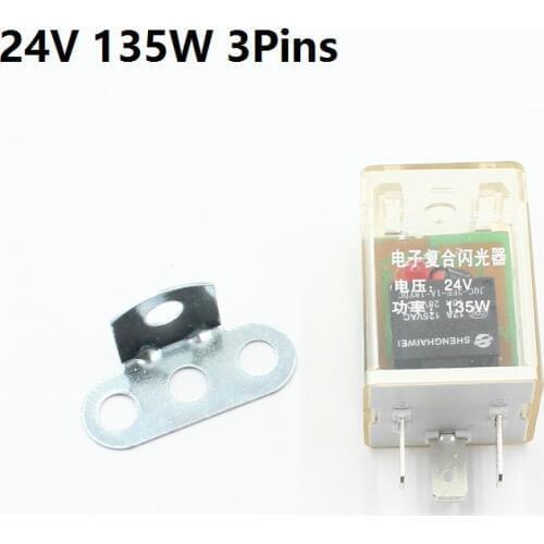 2x Car Bike Motorcycle 3-pin Electronic 12V 135W Flasher Relay Fix for Turn Signal Hyper Flashing Blinker LED Light
