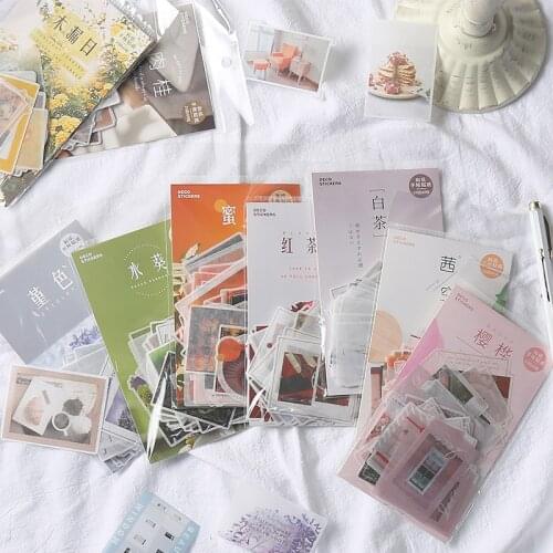 40pcs/lot Washi paper sticker decoration DIY Diary Stickers Scrapbooking Paper Craft Diy Flakes Office Supplies
