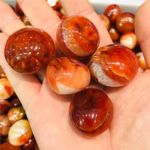 5pc natural crystal mineral red agate specimen
