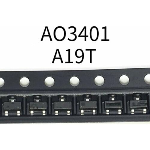 50PCS AO3401 SOT23 A19T SOT-23 SOT23-3 SMD New and Original IC Chipset
