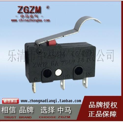 HWEXPRESS 50PCS Jiggle Switch Tripod ZW10-F SS-5GL13-2 Type Copper Contact 3-5A