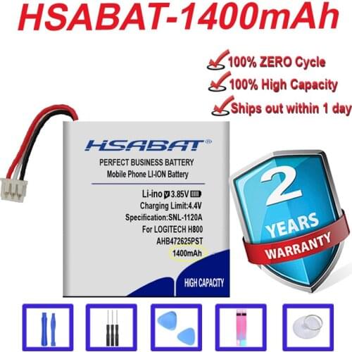 Top Brand 100% New 600mAh Battery 533-000067 AHB472625PST 981-000337 for LOGITECH H800 in stock