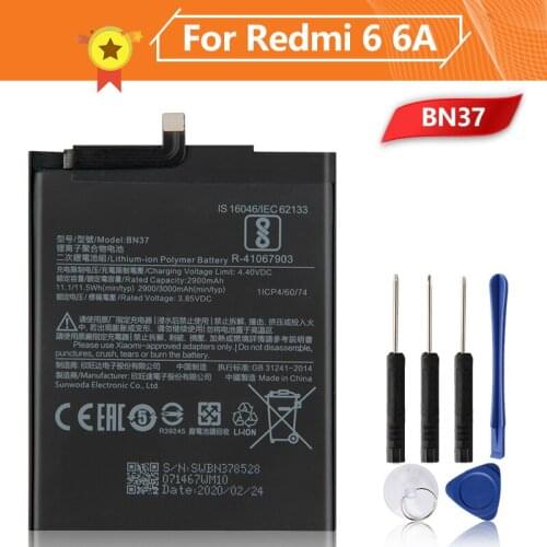 BN37 Phone Battery For Xiao mi Redmi6 Redmi 6 Redmi 6A Redrice 6 3000mAh BN37 Replacement Battery + Tool