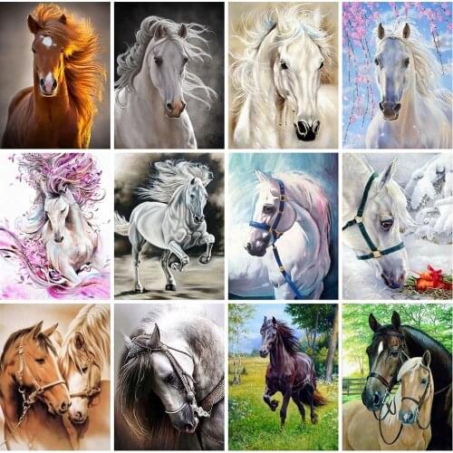 5d Diamond Painting Animal Full Drill Square/Round Diamond Embroidery Horse New Arrival Fall Decorations For Home Decor