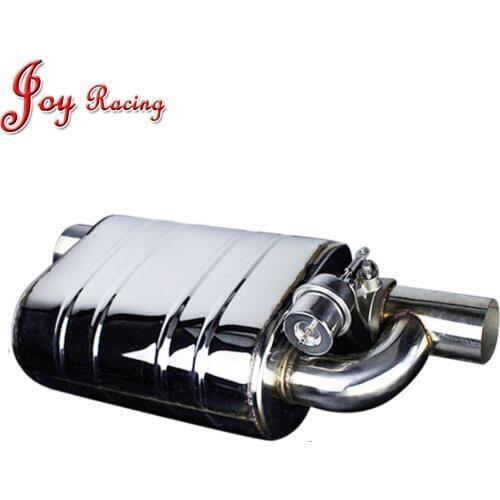 Car Valve Exhaust Pipe Vacuum Pump Variable Mufflers Stainless Steel Universal 51mm 63mm 76mm Embossing Remote Control Muffler
