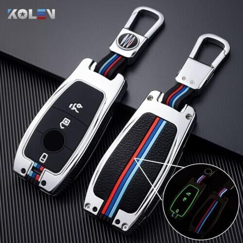 Zinc alloy Car Key Case Cover Shell Fob For Mercedes Benz E S Class W213 E200 E260 E300 GLA CLA GLC GLE GLB AMG Auto Accessories
