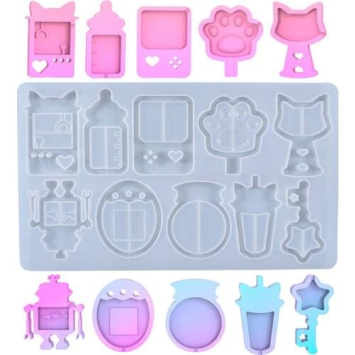 DIY crystal dripping mold full page cute and beautiful quicksand pendant silicone mold