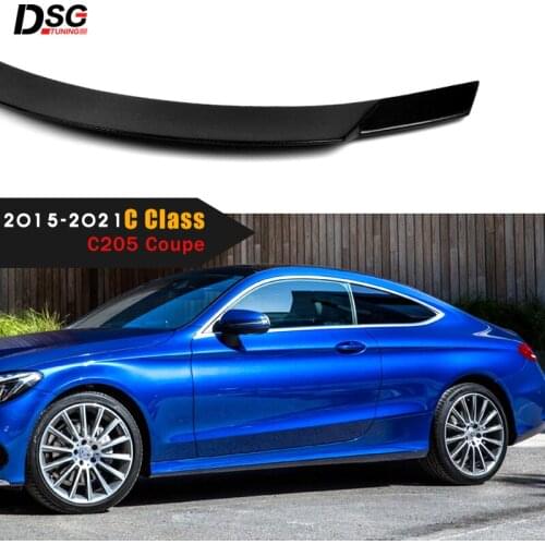For C205 2-Door Coupe 2015-2021 Mercedes C Class Rear Bumper Trunk Deck Tail Wings Spoiler Carbon Fiber Material