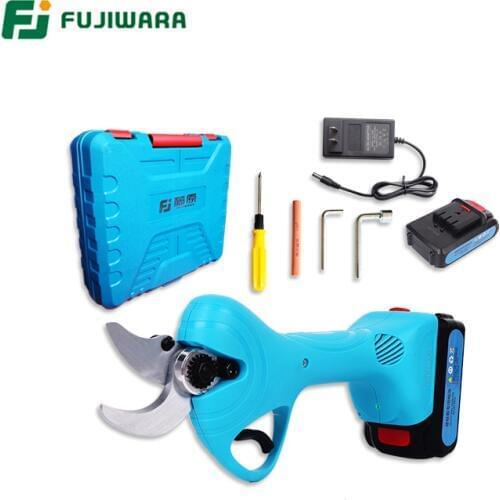 FUJIWARA 16.8V/21V Lithium Pruning Shears Maximum Trim Diameter 25-30mm Gardening Pruning Tool