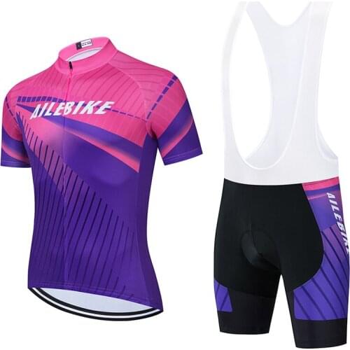 AILEBIK Pro Cycling Jersey Set Summer Cycling Wear Mountain Bike Clothes Bicycle Clothing MTB Bike Cycling Clothing Cycling Suit