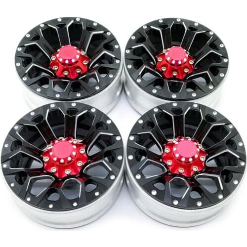 4PCS RC Rock Crawler Metal Wheel Rim 1.9 Inch BEADLOCK for 1/10 Axial SCX10 90046 AXI03007 TAMIYA CC01 D90 D110 Traxxas TRX-4