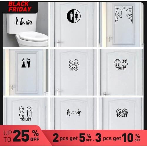 Custom WC Wall Mural Removable Wall Decal For toliet Rooms Diy Home Decoration Home Decorations Pvc Decal