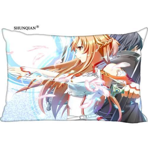 New Sword Art Online Pillow Case Custom Wedding Pillowcase Cover Cases Gift Zippered Rectangle Pillow Case