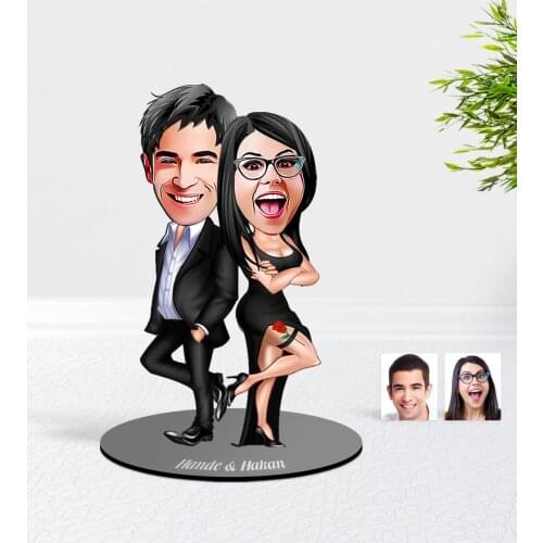 Personalized Custom Sweetheart Caricature Of Wooden Trinket Model-6 Reliable Modern Simple Gift Special Design Good Quality Surprise dear