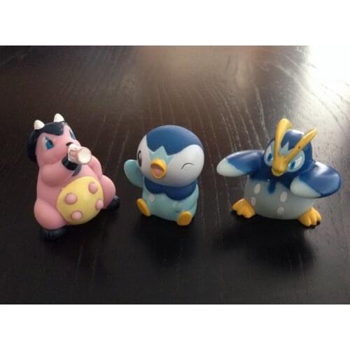 Genuine Pokemon Miltank Piplup Prinplup Small Cute Action Figure Model Toys