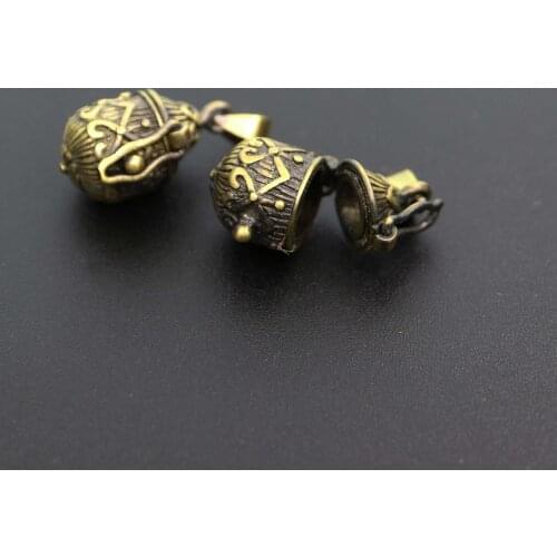 5Pcs 13x21MM Vintage Style Antiqued Bronze Brass Water Drop Wish Vial Pendant Prayer Box Charm DIY Jewelry Supplies 1161045