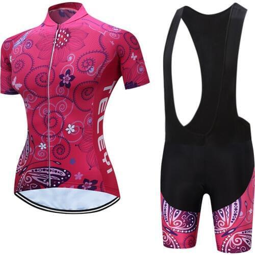 Pro cycling jersey bib short kit Women 2021 road bike uniform mallot mtb bicycle clothing Sport clothes ladies suit shirts kit