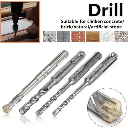 110mm 5/6/8/10mm SDS Plus Masonry Crosshead Twin spiral Hammer Drill Bits Twist Drill Bit for Woodworking & Metal