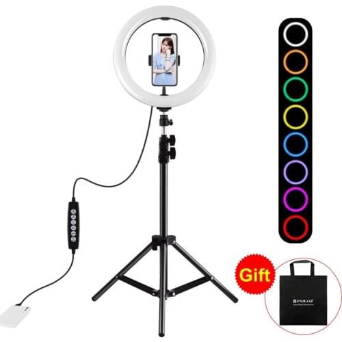 10 inch 26cm RGBW LED Selfie Ring Light Blogger Vlogging Video Light Live Broadcast Kits & Phone Clamp