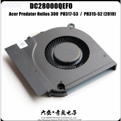 DC28000QEF0 FOR Acer Predator Helios 300 PH317-53 / PH315-52 (2019) CPU COOLING FAN