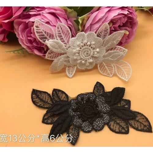 High quality clothing cheongsam embroidery flower lace embroidery water-soluble collar cloth paste