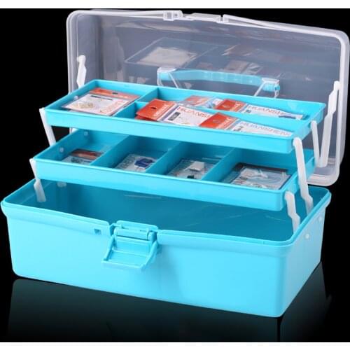 Fishing Box Compartments Fishing Accessories Lure Hook Boxes Storage Double Sided High Strength Fishing Tackle Box Three-Layer