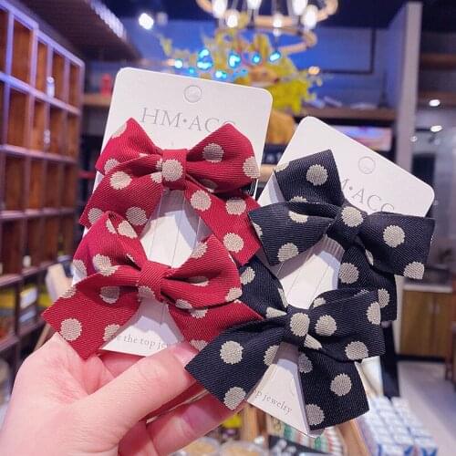 2Pcs/Set Cute Kids Baby Hair Clip Dotl Bows Children Baby Girl Hair Clips Hairpin Barrettes Baby Hair Accessories