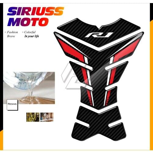3D Carbon-look Motorcycle Tank Pad Protector Case for Yamaha YZF-R1 R1 R1M Street Bike