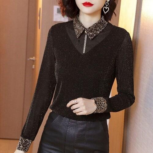 Women Spring Autumn Style Mesh Lace blouses Shirts Lady Casual Long Sleeve Peter Pan Collar Blusas Tops ZZ0661