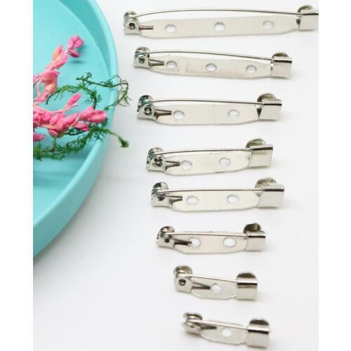 1000pcs 2cm Safety Lock Back bar Pin DIY brooch base, Brooch Back Base With Safety Pin use for brooch