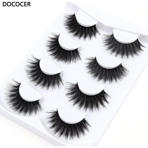 4 pairs/box 3D Fake eyelashes Natural Long mink False eyelashes Dramatic mink Lashes Makeup Extension Eyelashes beautiful
