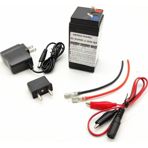 4V 4Ah 5Ah 6Ah 8AH 10Ah Lithium Battery Pack for Lead Acid Storage Cell LED Light Bulb and Electronic Scale Balance