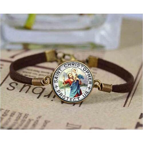 Saint Christopher bracelet Patron of Travelers bracelet San Cristoforo Prayer choker bracelet gift for family