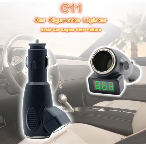 C11 Electric Cigarette Lighter Voltmeter Voltage Car Charger Car Battery Checker for Automobile Battery Digital Battery Tester