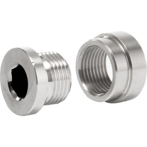 Oxygen Sensor Stepped Mounting Boss And Plugs (1 Bungs/1 Plugs) M18 X 1.5 Stepped Mounting Boss