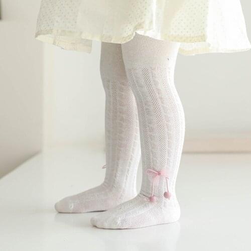 Baby Tights Spring Summer Soft Baby Girl Tights Solid Newborn Toddler Tight Cute Bowknot Girl Pantyhose Kids Girls Clothes