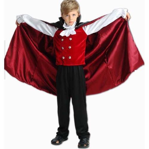 Children Demon Costumes Kids Boy Devil Vampire Cosplay Costume Party Fancy Dress Decoration Purim Halloween Christmas