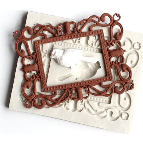 European Frame silicone mold DIY fondant cake mold chocolate fudge mold kitchen Sugar Mold